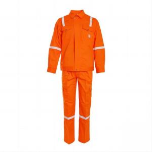 China Anti Static Safety Work Uniforms Fireproof Safety Work Suits 115gsm on sale