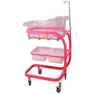  Silent Castor Hospital Baby Crib Pink Plastic Swing Bassinet Easy Operation Baby Bassinet Crib Manufactures