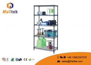 China 5 Tier Wire Rack Storage Shelves Chrome Plating Easy Dismantle For Kitchenware on sale