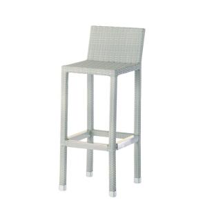  All Weather High Back W50cm H104cm Wicker Seat Bar Stools Easy To Clean Manufactures