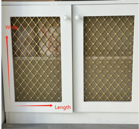 High Transparency Double Architecture Metal Mesh For Cabinets Coated By PVD