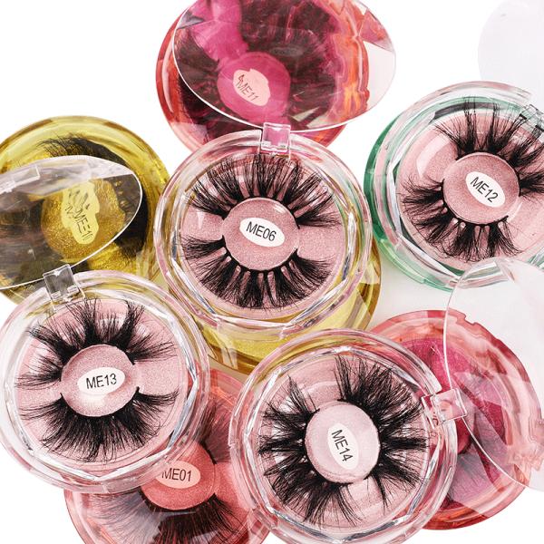 Long Thick 35mm Natural Mink Eyelashes With Extension Tweezers