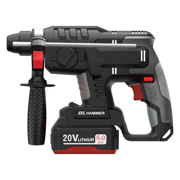 Brushless Cordless Power Tools , Cordless Rotary Hammer 20V Handle Adjustable