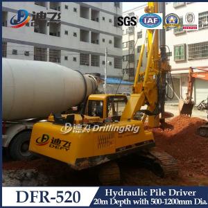China Hydraulic Piling Driver Machine DFR-520 Mounted on Crawler,20m Hydraulic Bore Pile Machine on sale