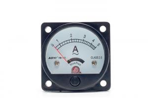 China HN-45 Ammeter AC2.5A 3A 5A 10A 15A 20A Round Analog Panel Meter on sale