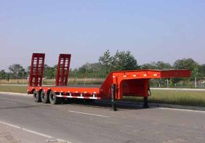 China Heavy duty trailer low bed semi trailer 3 / 4 / 5 axles 50 / 80 / 100 tons on sale