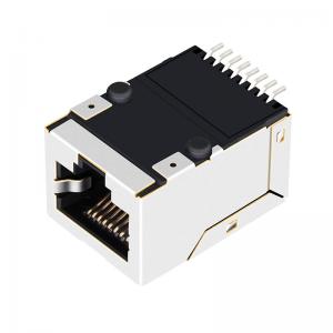 China J0C-0005NLT Surface Mounting Rj45 Connector 1x1 10/100Base-TX Magnetic on sale