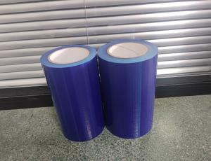 China 8'' 200' Break Points 75micron Duct PE Blue Plastic Duct Protection Film on sale