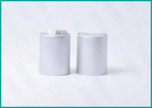 Matt Silver Aluminum Disc Top Cap , Press Caps And Closures For Shower Gel Manufactures