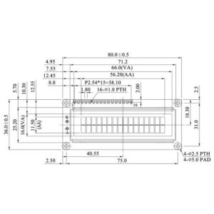 5V Standard Product 2*16 LCD Display St7066u Controller LCD Character Display