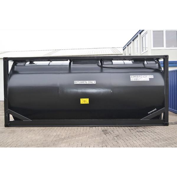 UN T3 Fire Heating 20ft Bitumen ISO Tank Container with CSC Certificate and 16MnDR Vessel Material