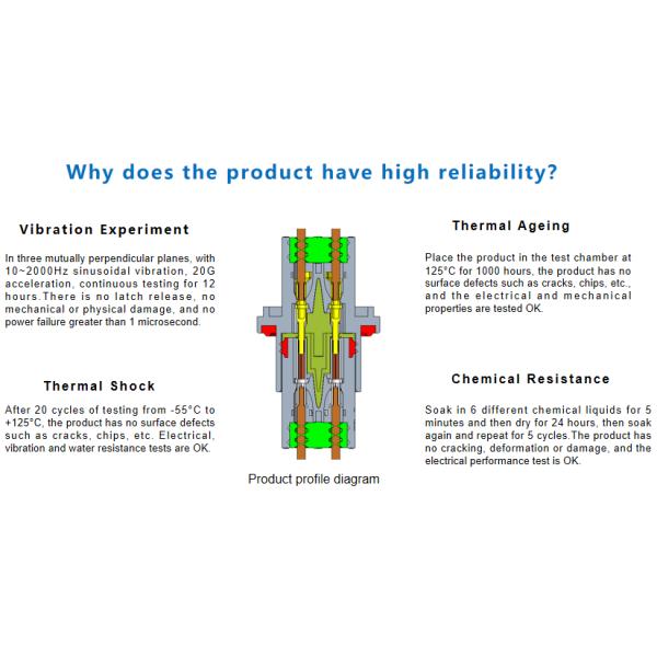3 Pin Plug Assembly Energy Storage Signal Connector UL1977 Waterproof