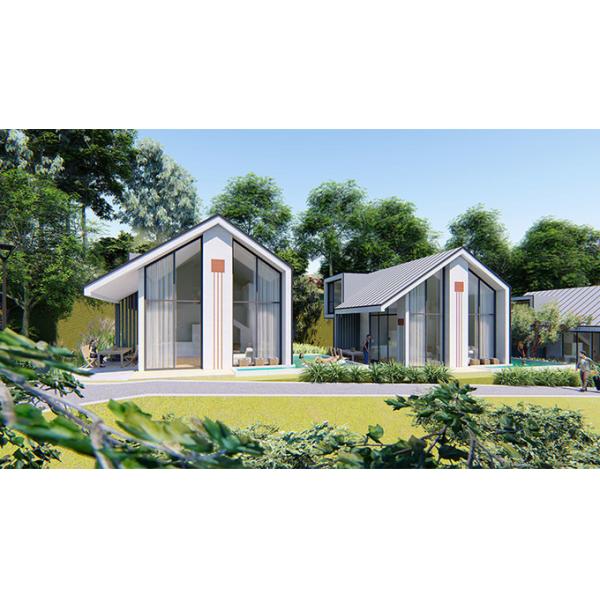 Prefab Light Steel Frame House Hotel Unit Optimal Integration With Landscape