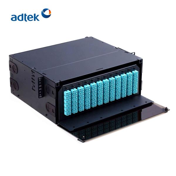 Telecom 19'' Rack Mount Optical Distribution Box , 144 Port Fiber Patch Panel