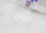 Embroidered Net Lace Fabric With Polyester Silk Circle Pattern For Wedding