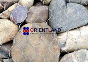 China Galfan Coated Gabion Stone Cages , Galvanized Gabion Basket Retaining Wall on sale