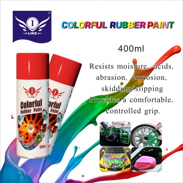 Quality Matt Black 400ml MSDS Plastic Dip Rubber Paints For Car With 5 Liter Packing for sale