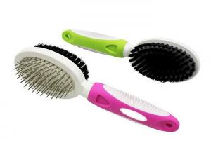  Double Sided Needle Pet Grooming Comb Multicolor Stainless Steel TPR 16.4 * 5.2 * 4.5CM Manufactures