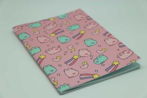  Adorable Pink Pig Softcover Saddle Stitch Binding Notebook Printing Service Manufactures