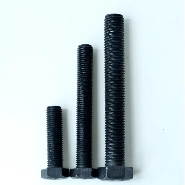 Black Quenched External Hexagonal Full Thread Bolts M8-M24 with GB Standard 8.8 Grade