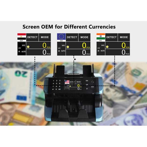 AL-185 90mm Front Loading Cash Counting Bill Counter Machines Mixed Bills MXN