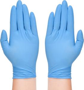 China Disposable Nitrile Gloves 6 Mil Blue Heavy Duty Latex Free Powder Free on sale