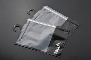 China Attractive Poly Bag Packaging Slider Zipper And Hanger For Cotton Socks on sale