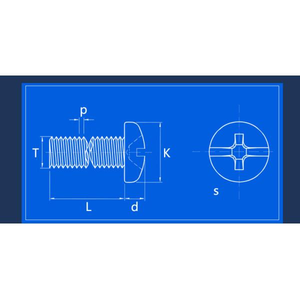 Grade 8.8 Round Head Phillips Screw M2 Round Head Machine Screw Eleven Type