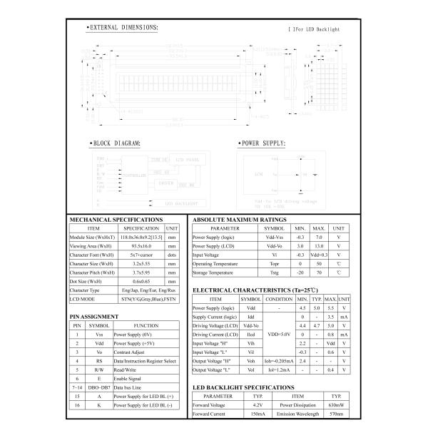 2.5 Inch 128x64 Dot Matrix Lcd Display 24x2