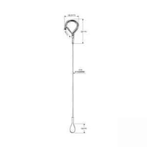 China Loop And Die Cast Hook Steel Wire Rope Sling 2000mm Length YW86543 on sale