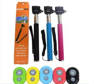 Z07-1 Wireless Bluetooth selfie stick clip Monopod Shutter Release cable take pole Manufactures