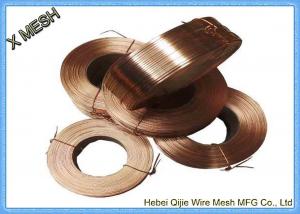 China Galvanized Flat Stitching Wire Copper Binding Wire 2.5 Kgs / Coil Weight on sale