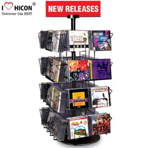 China CD Merchandising Metal Display Racks 32 Pockets Book Retail Rotating Display Rack on sale