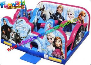  0.55mm PVC Tarpaulin Inflatable Obstacle Game Frozen Toddler Town for Outdoor Play Manufactures