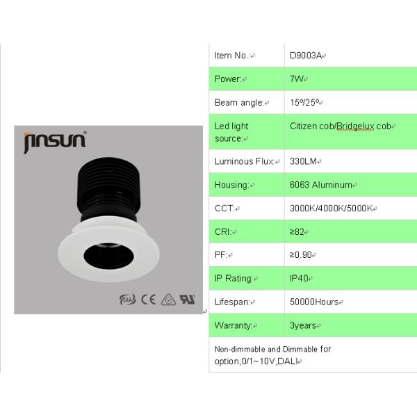 High standard 1-10V dimmable 180 Degree Rotation China Led Downlight Product