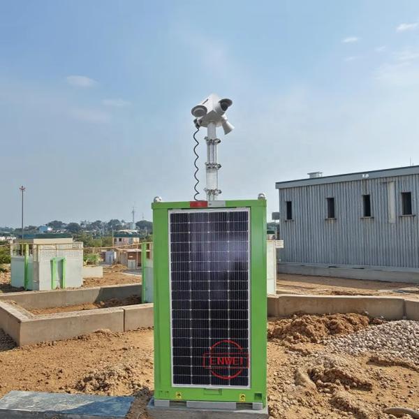 Portable Solar Powered Cube Tower With 4G Camera For Temporary Homework Site Monitoring