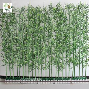 China UVG wholesale decorative artificial lucky bamboo in silk and plastic leaves for indoor decoration PLT19 on sale
