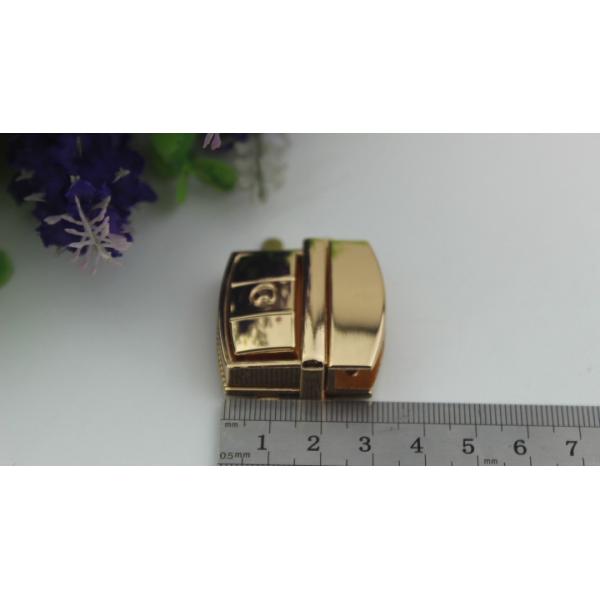 Customized design light gold bag hardware metal briefcase push button locks