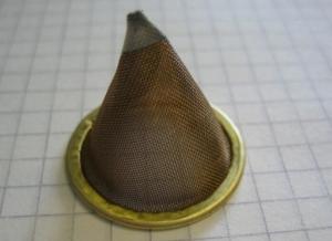 China Brass Conical Strainer SS304 Wire Mesh Filters With Flat Sharp Bottom on sale