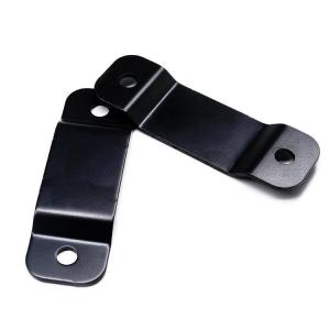 Bracket Clip Custom Metal Stamping Parts Mounting Black Coating Support Bracket Manufactures