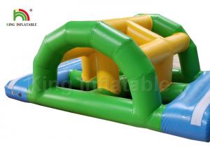  0.9mm Plato PVC 45 * 43m Inflatable Water Park Aqua Park With Guard Tower For Adults Manufactures