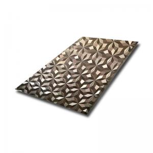  Grade 201 304 430 diamond stainless steel 4*8 ft diamond Textured Pattern Embossed Stainless Steel Sheet Manufactures