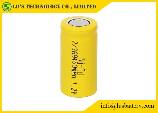 Quality NI-CD 2/3AA450mah 1.2V Nickel Cadmium Rechargeable Batteries Wide Temperature Range for sale