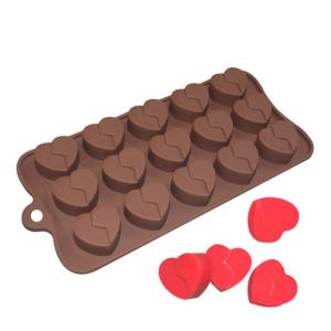  LFGB Custom Chocolate Molds Heart Shaped Mousse Cake Silicone Mold Manufactures