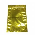 Reusable Plastic Ziplock Bags Metallic Golden Mylar Pouch Aluminum Foil For Food