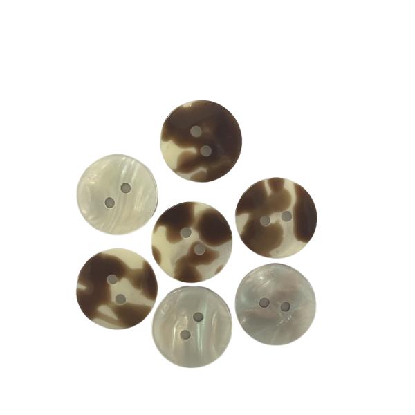 Full Shiny Fake Shell Buttons 2 Hole 28L Use One Shirt Coat