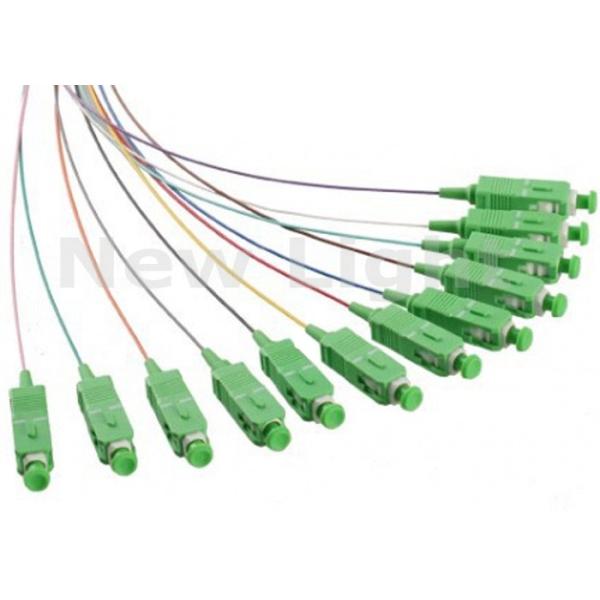 1 Meter Fiber Optic Jumper Cables SM Simplex SC APC 12 Core Fanout Fiber Optic Pigtails