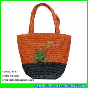  LUDA fashion wheat straw handbag hand embroidery straw bags for kids Manufactures