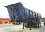 Heavy Duty U Shape End Tipping Rear Dump Semi Trailer For Truck 35 - 45 Ton