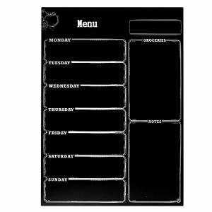 China Black Magnetic Planning Board / Magnetic Menu Planning Board For Home on sale